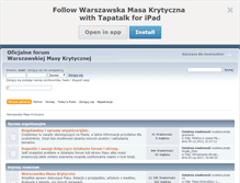Tablet Screenshot of forum.masa.waw.pl